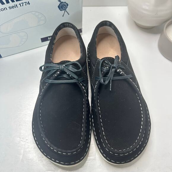 Birkenstock Pasadena Suede Moc Toe Shoe Nubuk Shoe Black Men 13/EU 46 NWB - Picture 7 of 10